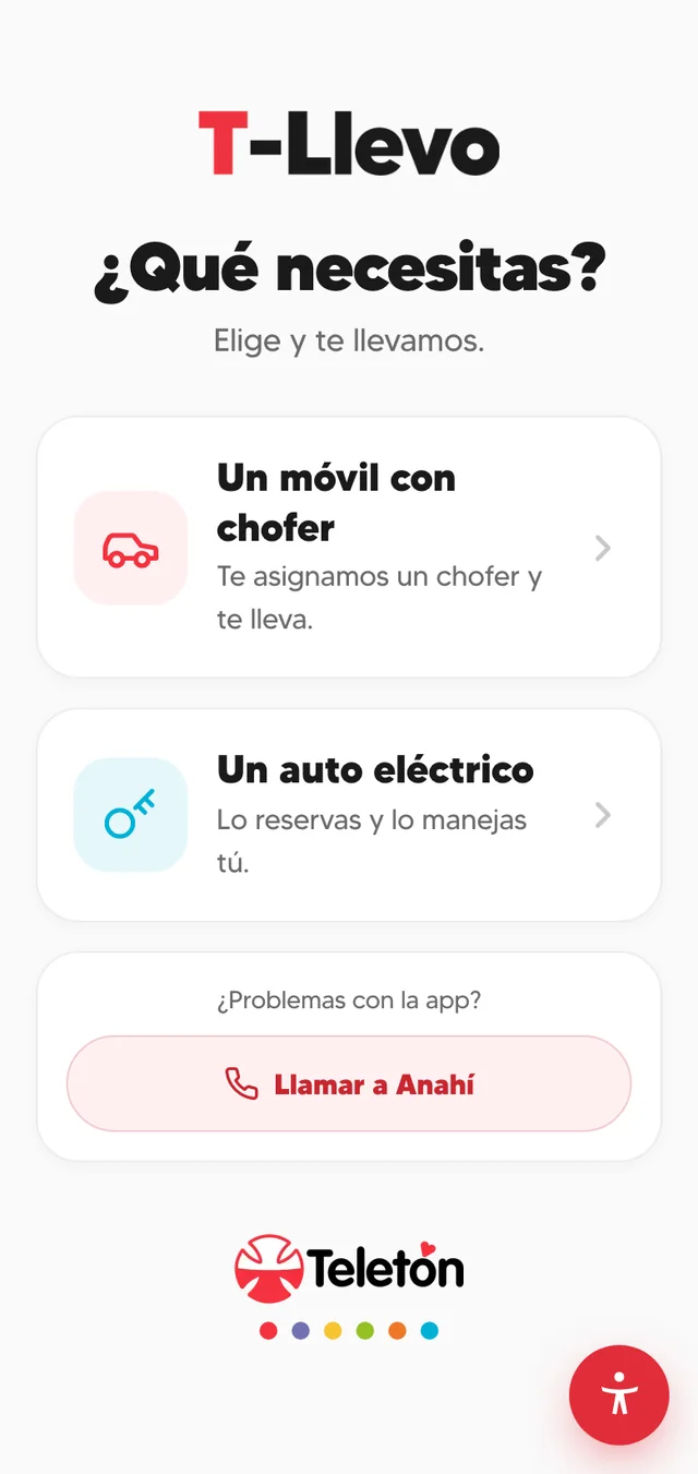 T-Llevo: Elegir servicio